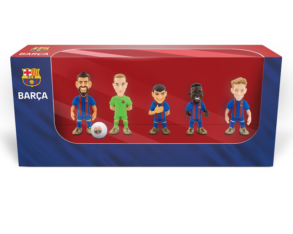 Minix - Football Stars # - Figurines PVC 7 cm - Pack de 5 FC Barcelone