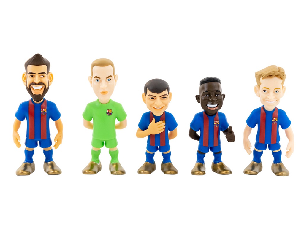 Minix - Football Stars # - Figurines PVC 7 cm - Pack de 5 FC Barcelone