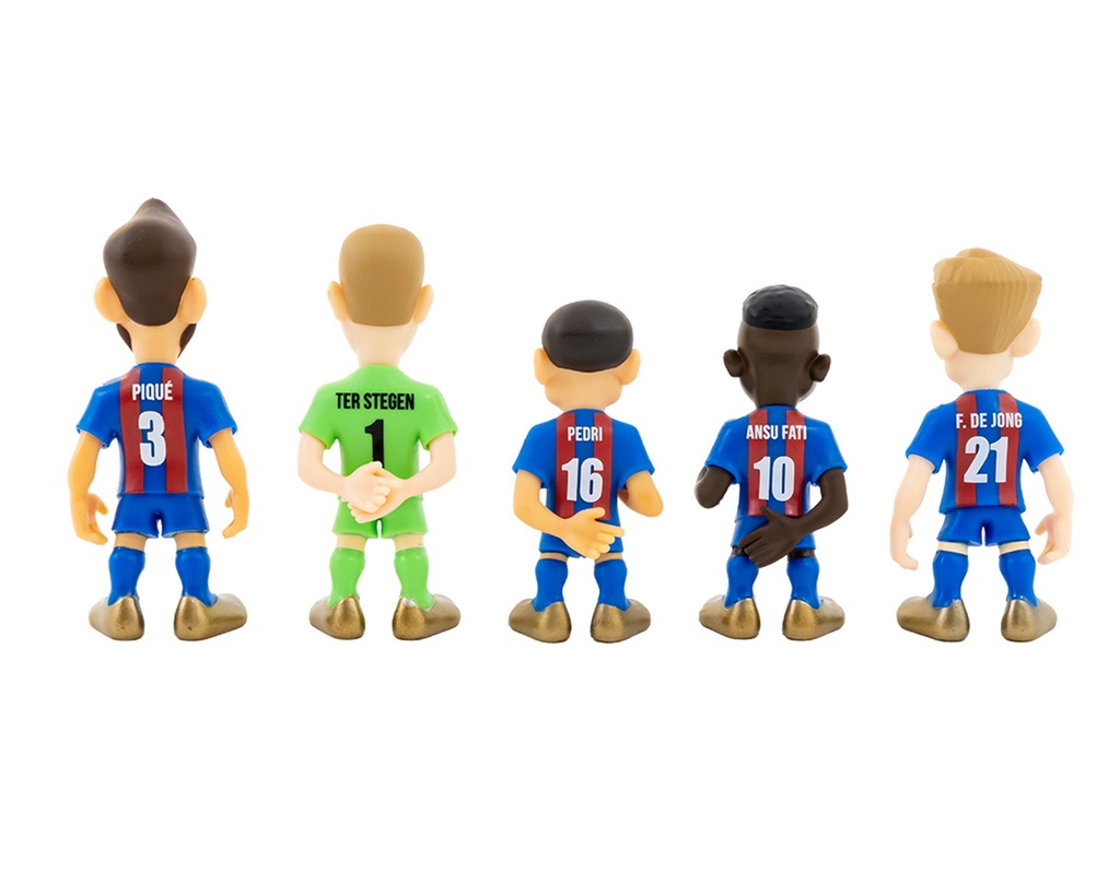 Minix - Football Stars # - Figurines PVC 7 cm - Pack de 5 FC Barcelone