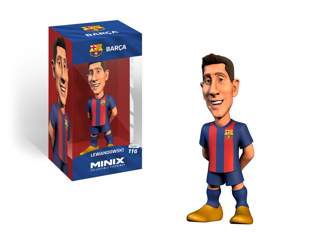 Minix - Football Stars #116 - Figurine PVC 12 cm - FC Barcelone - Lewandowski 9 (W2)