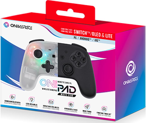 ONIVERSE - Manette Onipad Sans fil Bluetooth  - White Star (Nintendo Switch / PC / IOS / Android)