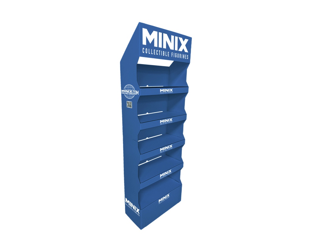 Minix - Présentoir pliable en carton - 5 niveaux