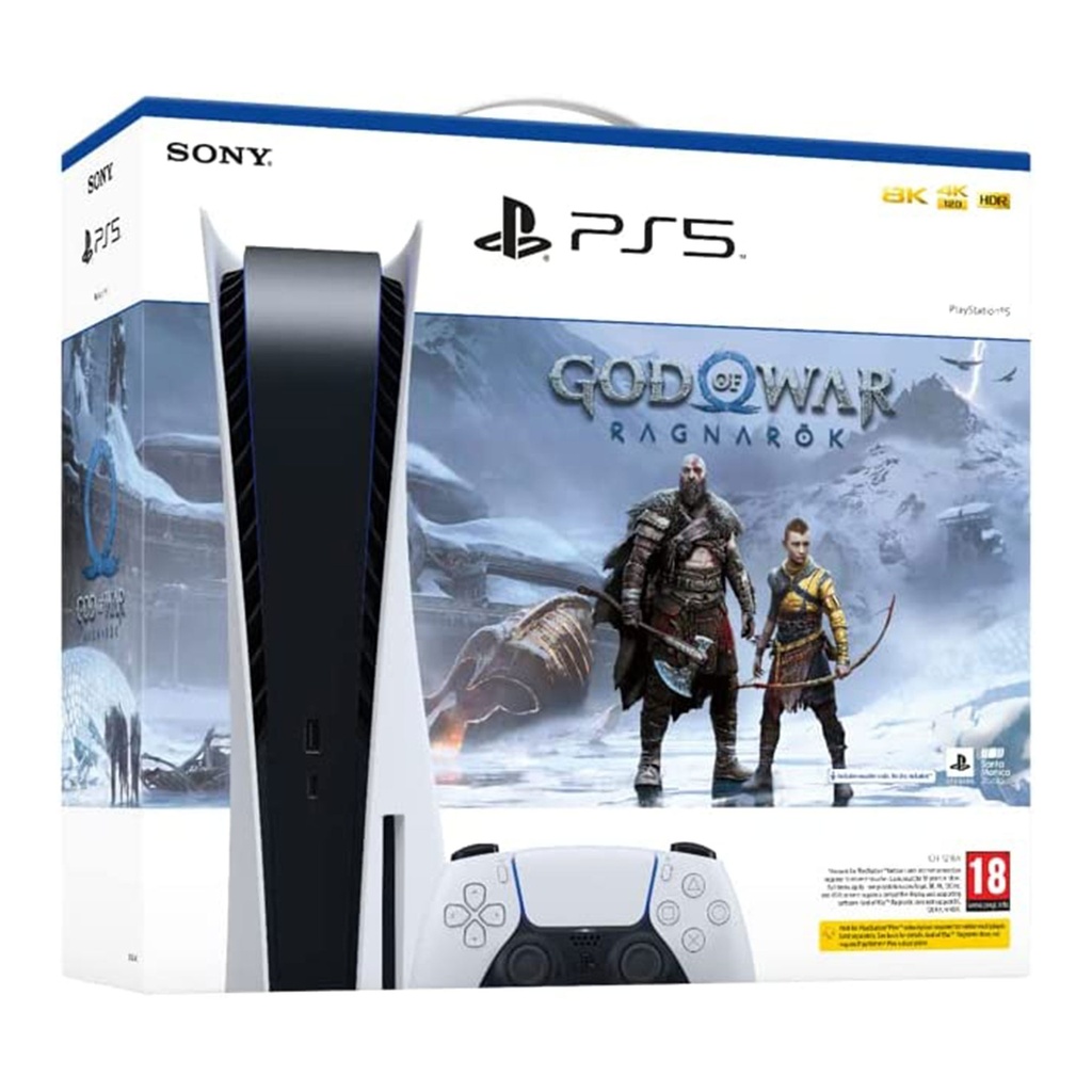 Sony Playstation 5 - Console PS5 God of War / Ragnarok Bundle Disc - Version UK + Câble alimentation France  (PS5)