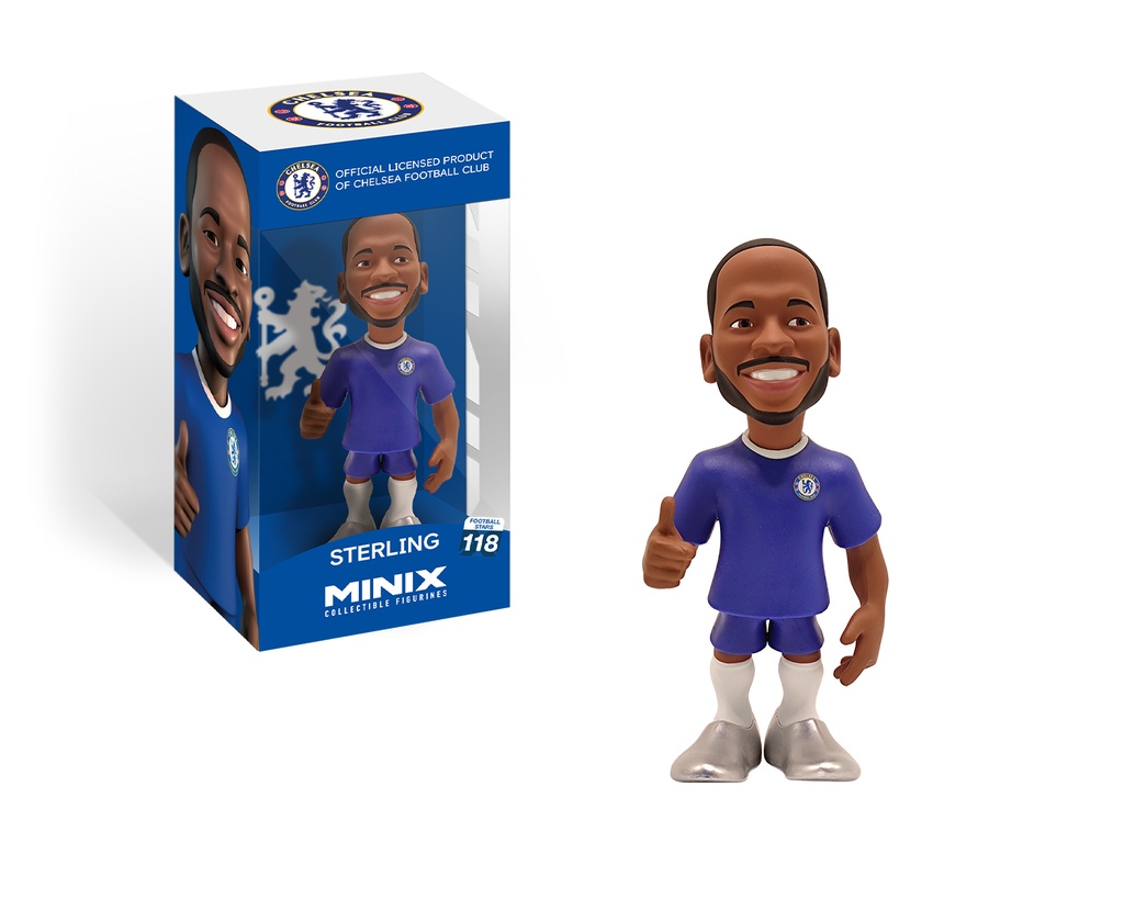 Minix - Football Stars #118 - Chelsea - Sterling 17 - Figurines PVC 12 cm (W3)