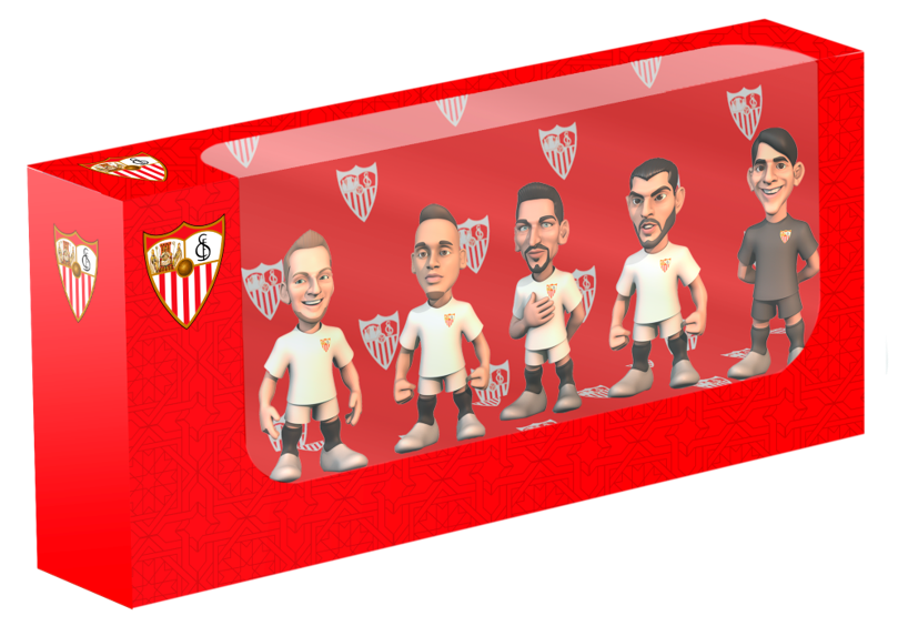 EOL Minix - Football Stars - Pack de 5 FC Seville - Figurines PVC 7 cm