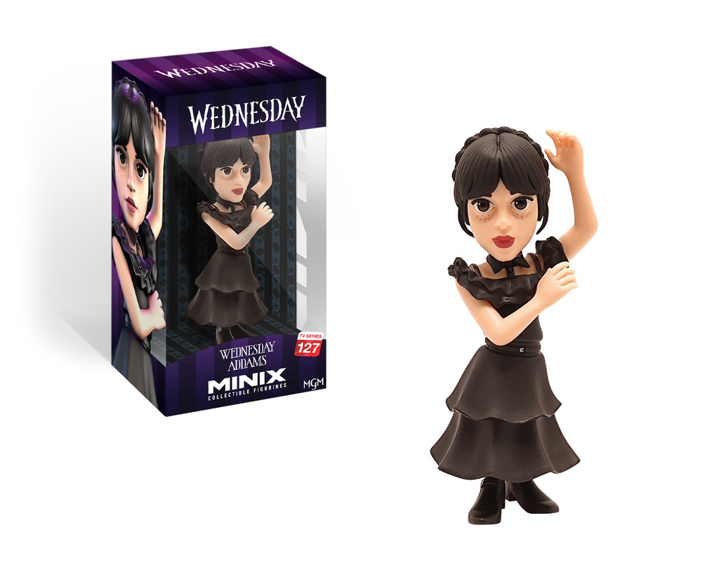 Minix - TV Series #127 - Figurine PVC 12 cm - Wednesday - Mercredi Addams en robe de bal (W4)