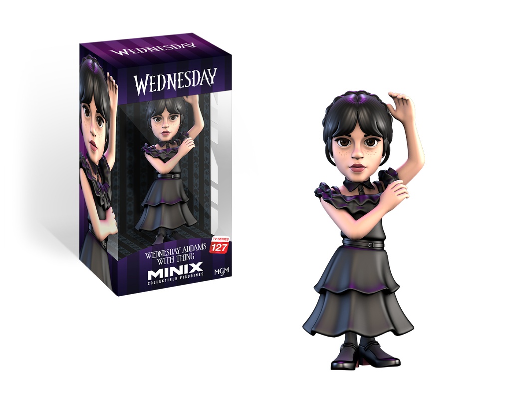 Minix - TV Series #127 - Figurine PVC 12 cm - Wednesday - Mercredi Addams en robe de bal (W4)