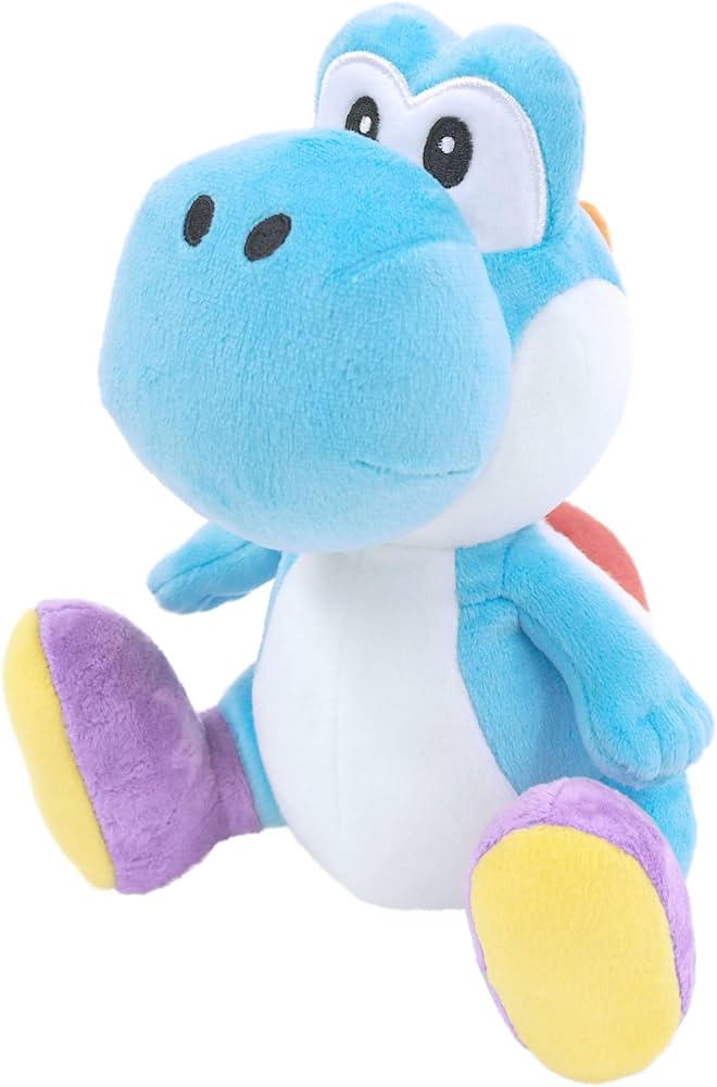 Nintendo Together+ - Peluche Super Mario - Yoshi bleu ciel 20 cm