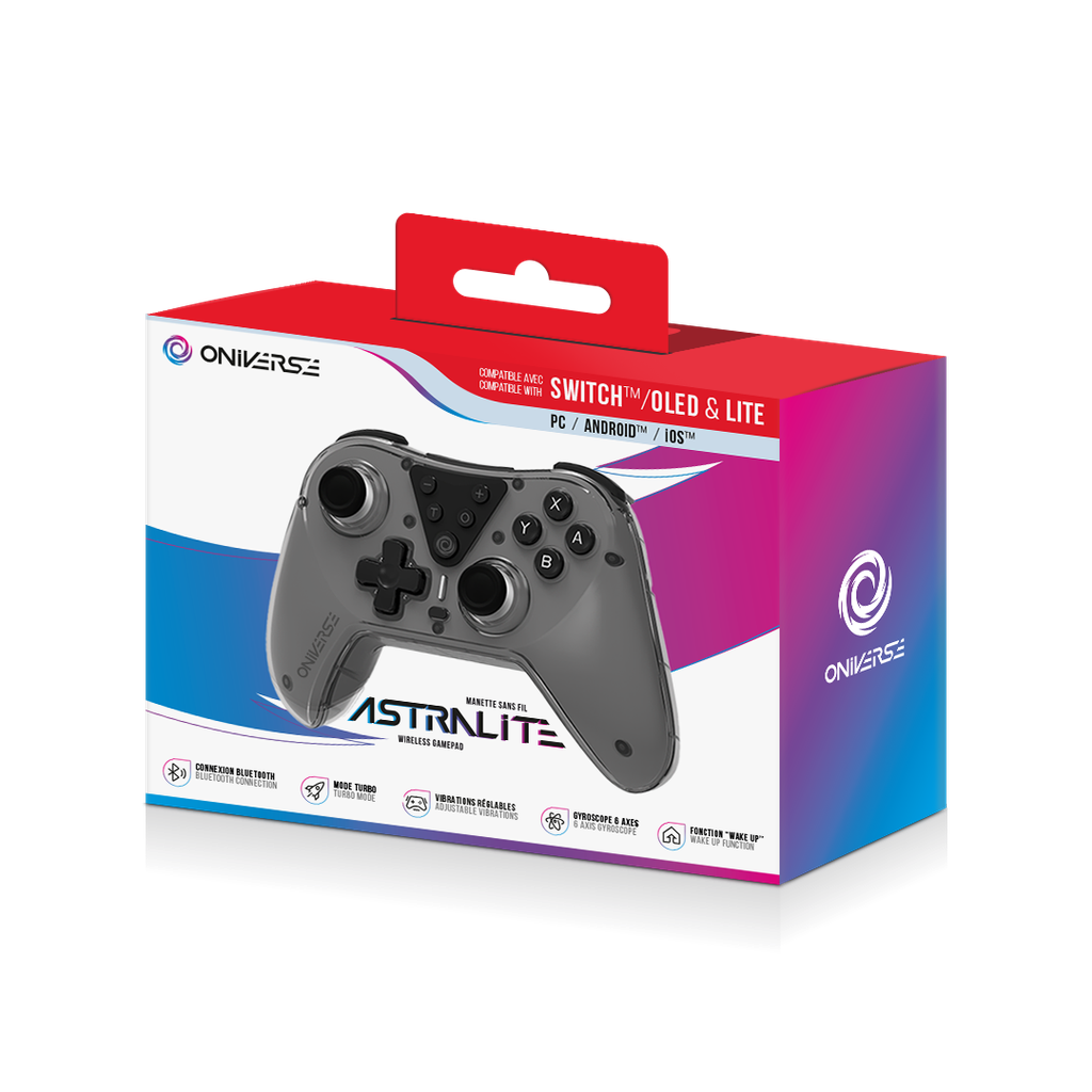 ONIVERSE - Manette Astralite Sans fil Bluetooth Nysa Grey (Nintendo Switch / PC / IOS / Android)