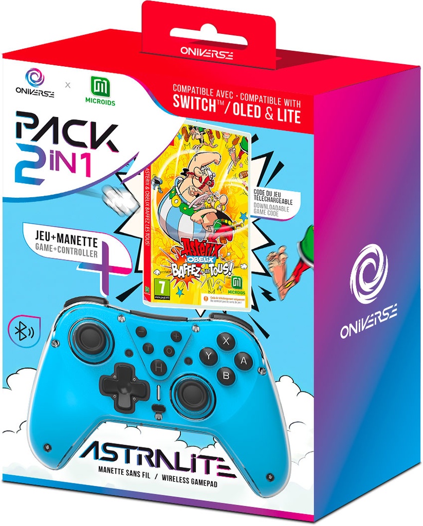 ONIVERSE - Bundle Código de Juego Astérix y Obélix + Mando Astralite Rigel Azul (SWITCH)