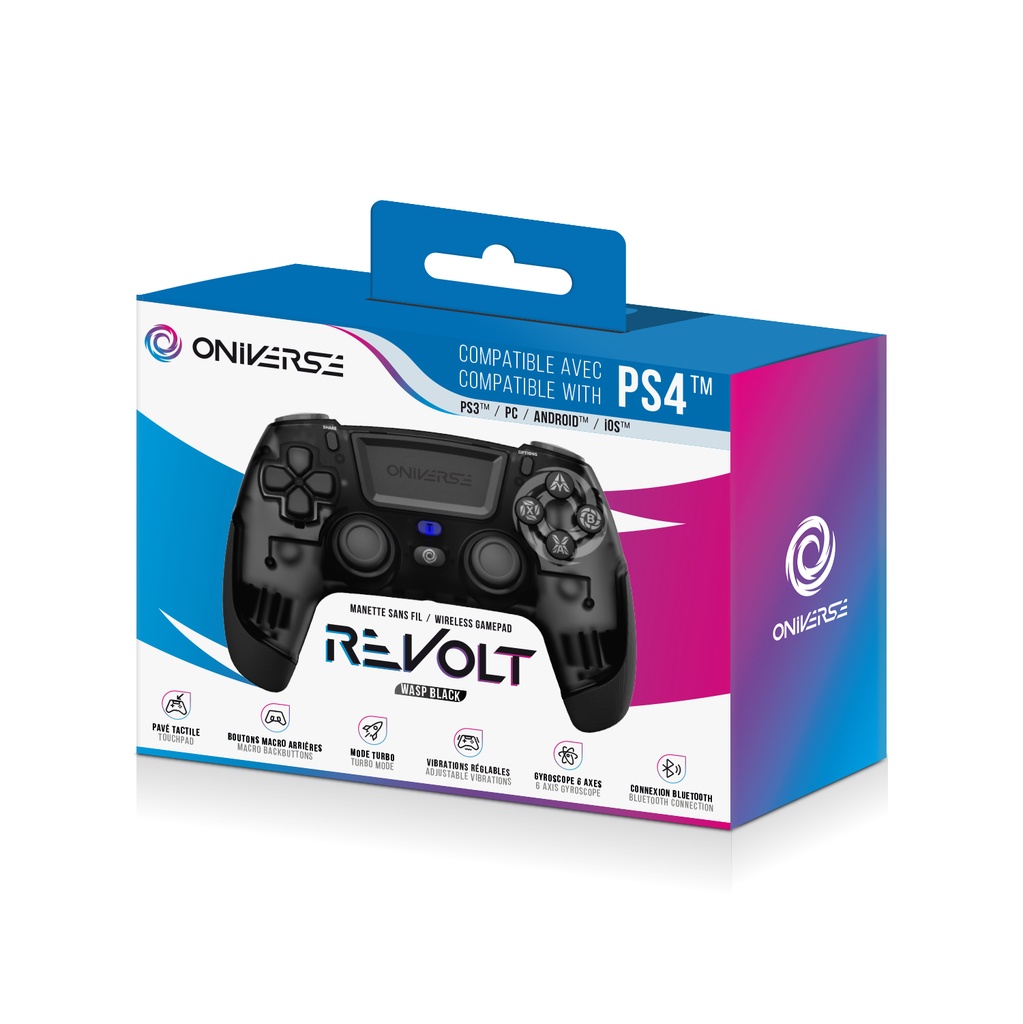 ONIVERSE - Wireless Revolt Bluetooth Controller Wasp Black (PS4 - PC - Mobile)