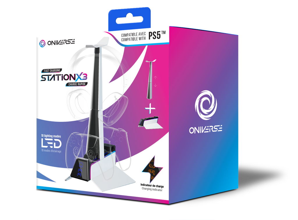 ONIVERSE - Station X3 de recharge rapide (PS5)