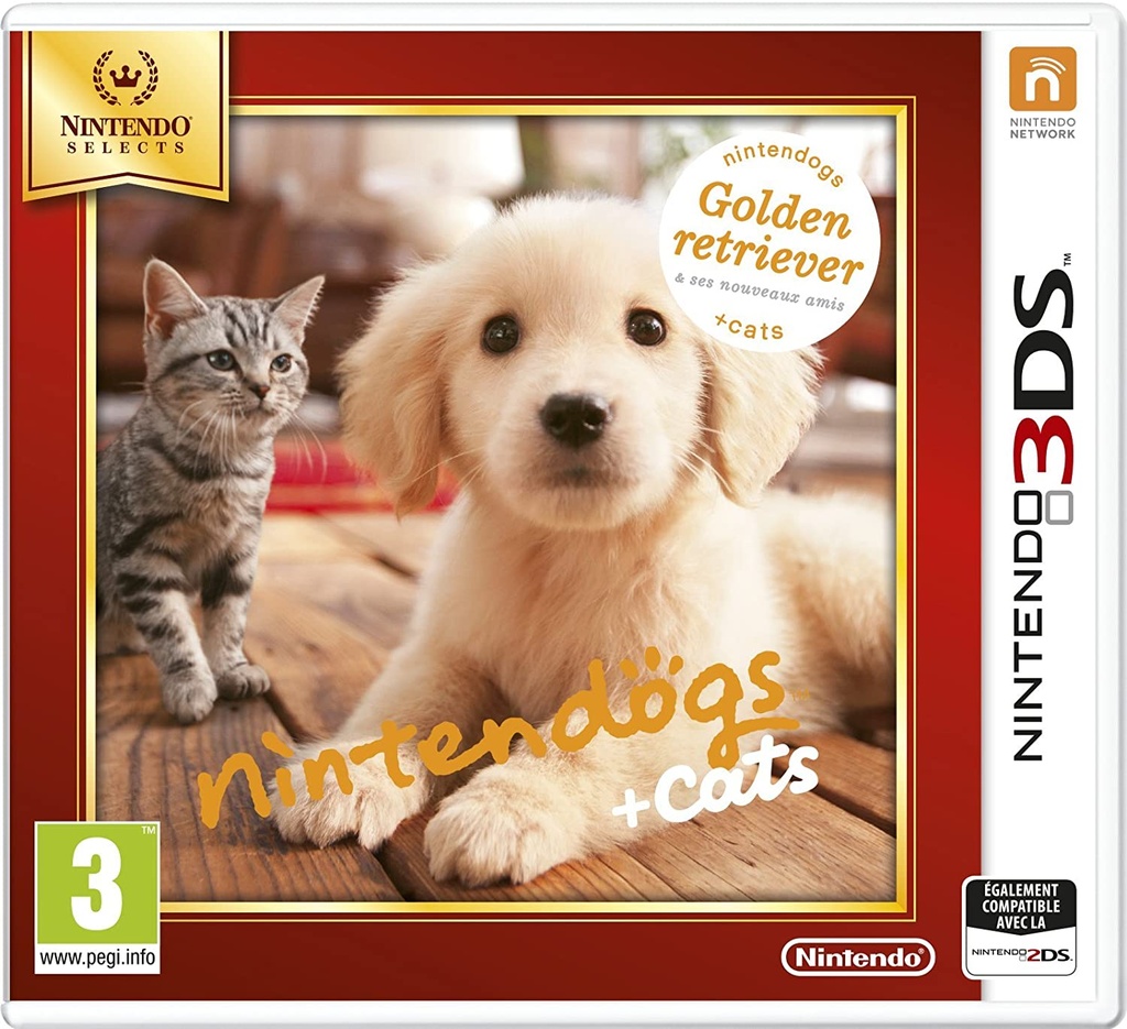 Nintendogs + cats Golden Retriever & his new friends - Nintendo Selects (3DS)